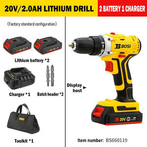 ชุดเครื่องมือสว่านไร้สายอเนกประสงค์ 20 โวลต์ แบบพกพา ความเร็วสองระดับ สำหรับพื้นที่แคบ น้ำหนักเบา สว่านมือไร้สาย แบตเตอรี่ลิเธียมไอออน - Product Image 3