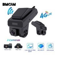 Cámara para Coche 4G 1080P de 3 Canales con ADAS, DMS y GPS, Tarjeta SIM, Sensor G, Monitoreo en Tiempo Real, Comunicación Bidireccional, Modo de Estacionamiento, 1 Año de Garantía