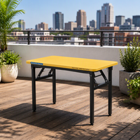 Table pliante épaissie en MDF, surface de travail stable, pliage facile, empilable, pour table de repas en plein air, pour événements, table portable