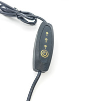 Lampu LED peredupan PWM satu tombol, kipas pendingin frekuensi rendah, garis kontrol USB untuk ponsel 5V 5A kompatibel dengan kabel USB