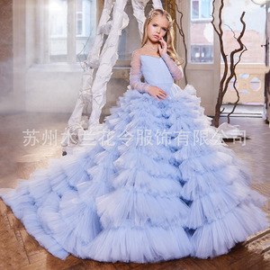 ML014 Abito da Principessa per Bambina, Costume per Esibizioni, Compleanni, Recite di Pianoforte, Abito da Sera per <span class=keywords><strong>Bambini</strong></span>, Abito da Hostess - Product Image 4