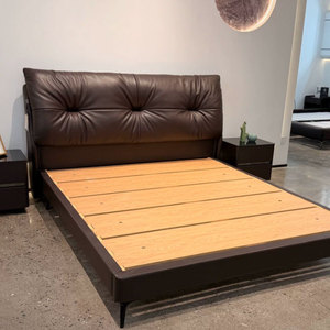 Modern Double-Functional Pine Wood <b>Frame</b> Size <b>Soft</b> Leather Upholstered Bunk <b>Bed</b> With Storage Hotel-Style Comfort S09 <b>Frame</b> Up-ho - Product Image 4