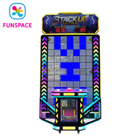 Funspaces Trendy Metal Block Stacker Ticket Game, Garantie 1 an, Machine de jeu d'arcade classique à monnayeur