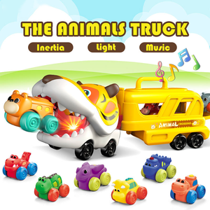 Adorable Camión de Juguete de Tigre para Niños, con Fricción, Luces, Música, Almacenamiento, Material Suave y Seguro, Regalo Viral Perfecto para Bebés - Product Image 2