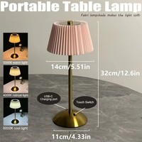 USB Şarjlı Mood Işık Minimalist Tasarım Dokunmatik Kontrol Kumaş Kaplama Lüks Kablosuz LED Masa Lambası Restoran İçin