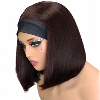 Perruques bandeau vietnamiennes SDD ultra-lisses en cheveux humains, perruques bob courtes de 10 pouces sans colle, faciles à mettre et à porter, perruque bob en cheveux humains