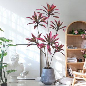 Haihong fabricant Nouveau Design Haute Qualité Intérieur Extérieur Décoratif dracaena bonsaï vert jaune rose dracaena artificiel <span class=keywords><strong>tre</strong></span> - Product Image 1