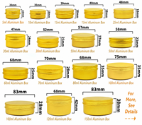 Boîte en métal ronde dorée personnalisée pour échantillons de cosmétiques, médicaments, thé, épices, emballage hermétique, logo OEM, fournisseur d'usine en gros