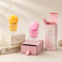 Flacon de parfum vide noir carré de 50 ml et 100 ml, flacon de parfum en verre de luxe rechargeable avec pompe pulvérisatrice et emballage en boîte cadeau
