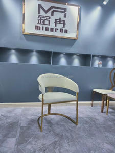 Silla de Comedor Acolchada de Acero Inoxidable y Terciopelo, Estilo Contemporáneo, para Hogar y Hotel, Superventas - Product Image 5