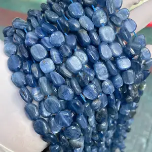 Contas espaçadoras de kyanite com pedras preciosas naturais, contas soltas 8*10mm para fazer joias DIY