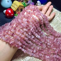 Perles de chaîne en pierre concassée en cristal poreux naturel Produits semi-finis avec trous Pierres précieuses brutes
