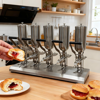 Machine à garnir les gâteaux en acier inoxydable 304 à 5 têtes pour crème et sauce chocolat avec 1 an de service après-vente