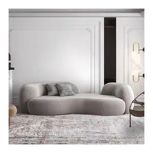 Design italiano mobiliário doméstico luxo modular curvo sofá conjunto móveis sofá