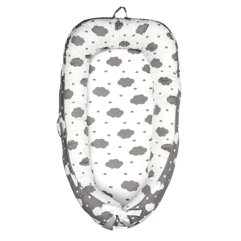 Karyola koyu bulut güvenlik taşınabilir seyahat çantası yenidoğan beşik seti yumuşak % 100% pamuk yatak bebek yuva