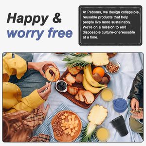 Vente chaude Sans Bpa Écologique Portable Pliable Réutilisable Pliable 375ml Voyage Silicone Tasse À Café Tasse Avec Couvercle - Product Image 6