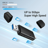 Adaptador USB C OTG de Alta Calidad OEM ODM USB 3.0 Todo en 1 Lector de Tarjetas de Memoria Tipo C para Computadora