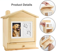 Urnes commémoratives pour animaux de compagnie pour cendres de chien ou de chat avec cadre photo et kit d'empreintes de pattes Urne funéraire souvenir pour animaux de compagnie