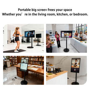 ทีวีหน้าจอสัมผัสอัจฉริยะแบบพกพาอเนกประสงค์บนล้อ พร้อมจอแสดงผล LED รองรับ<span class=keywords><strong>แอ</strong></span>นิเมชั่นและกราฟิก SDK/OEM ไร้สาย สำหรับใช้ในบ้าน/สำนักงาน - Product Image 2