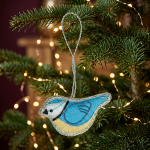 Adorno Colgante de Pájaro con Cuentas y Bordado Zari de Azulejos Azules Inspirado en Sass Belle, Parche Impreso de 6 Colores, Envío Rápido - Product Image 2