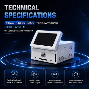 เครื่องเลเซอร์สลายไขมัน 980 นาโนเมตร รุ่นใหม่ สำหรับยกกระชับผิวหน้าและสลายไขมันด้วยไดโอดเลเซอร์  เครื่องเลเซอร์ปรับรูปร่าง - Product Image 2