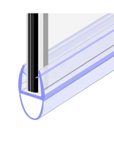 Burlete Transparente de PVC para Ventanas y Puertas, Junta de Sellado para Ducha y Baño de 4 a 12 mm, Tira de Sellado Personalizable con Corte a Medida