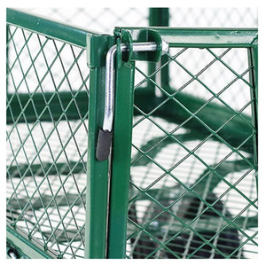 CJ Garden Tool Cart 970x515x1020mm Steel Mesh 4 Wheels Durable Manual <b>Transport</b> Cart - Product Image 2