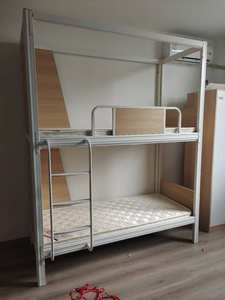 <span class=keywords><strong>Lit</strong></span> superposé moderne en métal robuste avec escalier et <span class=keywords><strong>armoire</strong></span>, <span class=keywords><strong>lit</strong></span> de dortoir avec bureau et tiroirs de rangement pour appartement - Product Image 5