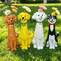 Vase à fleurs en résine en forme de chien mignon, pot de jardin, décoration d'intérieur, pot de plante décoratif, vente en gros OEM