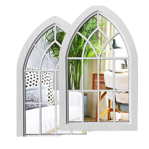 40 Produits de Dropshipping 2024 Grand Miroir Mural Décoratif en Bois Contemporain en Forme d'Arche pour Chambre, Salle de Bain, Décoration Intérieure, Cadre Artistique de Luxe - Product Image 1