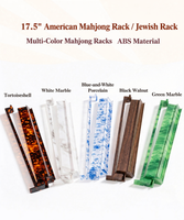 Règles de Mahjong américaines de 17,5 pouces en plastique ABS imitation écaille de tortue pour jeu de Mahjong professionnel et cadeau