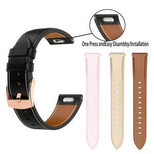 Bracelet de montre pour <span class=keywords><strong>femme</strong></span> en cuir synthétique à libération rapide, 18 mm, design sport boucle, pour montres connectées <span class=keywords><strong>Garmin</strong></span> - Product Image 3