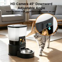 Distributeur automatique de nourriture pour animaux de compagnie intelligent à double caméra, contrôle par application WiFi, distributeur de nourriture pour chats et chiens avec appel vidéo bidirectionnel