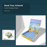 Boîte cadeau rigide personnalisée avec impression pour bijoux, cosmétiques, bougies, avec couvercle à charnière et insert pour compléments alimentaires, emballage de vente au détail coloré