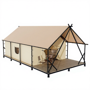 Tente de safari personnalisée, tente de glamping en toile avec véranda, tissu imperméable résistant aux UV pour hôtel en plein air ou complexe écologique - Product Image 2