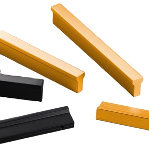 アルミワードローブドア指引きハンドルマットブラックゴールドグレー家具ハンドル - Product Image 6