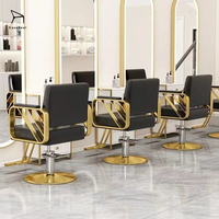 Chaise de barbier ergonomique EaseNeat avec pompe hydraulique, réglable en hauteur, pivotante à 360° pour usage professionnel en salon