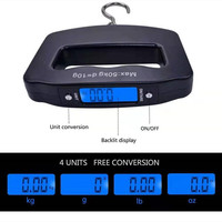 Balance électronique Portable numérique 50kg 10g, pour bagages, système de pesage intelligent suspendu avec rétro-éclairage