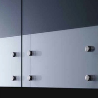 Panneau de verre flottant pour balustrade, support mural pour balcon, terrasse et escalier extérieur avec colliers de fixation