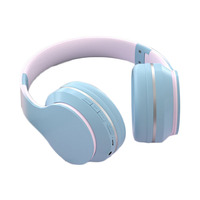 Headphone Telinga Warna Gradasi Nirkabel Berkabel Mode Ganda Dapat Dilipat Tahan Air Headset Gaming AAC Driver Dinamis Nyaman Dipakai