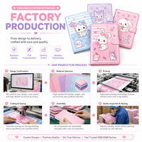 Carnet personnalisé mignon à motif de dessin animé, fermeture magnétique, reliure parfaite, journal/agenda en carton rigide Kawaii pour filles, idéal comme cadeau