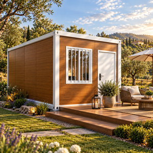 Casa Contenedor Moderna con Paneles de Madera, Puerta Corredera de Vidrio y Terraza con Estructura de Acero para Vivir al Aire Libre - Product Image 4