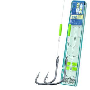 ชุดสายเบ็ดตกปลาคาร์พแบบสำเร็จรูปพร้อมตะขอเดี่ยว สำหรับตกปลาแบบทรอลลิ่ง ตกปลาแบบ Reverse Bottom Fishing ตะขอขนาดเล็ก พร้อมปลอกสีทอง - Product Image 1