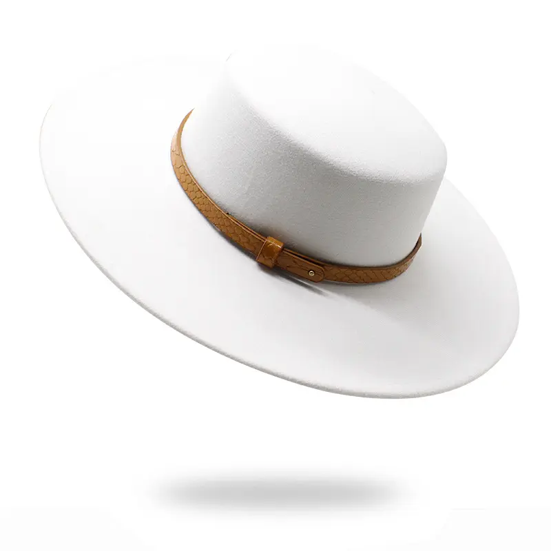 Winter 10cm Brimmed Top Hat Adjustable Warmth Woolen Fedora Hats For Party