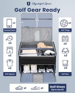 Porta scarpe per auto con cerniera grande Organizer per bagagliaio da Golf custodia pieghevole resistente all'acqua Design alla moda per <span class=keywords><strong>borse</strong></span> da viaggio - Product Image 4