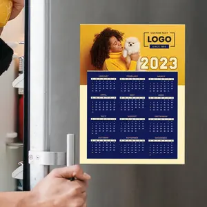 Custom Magnet Calendar 2024 Planner Promotion Gift Fridge Flexible Business Card Flyer Advertising PET Logo Magnetic Stickers
