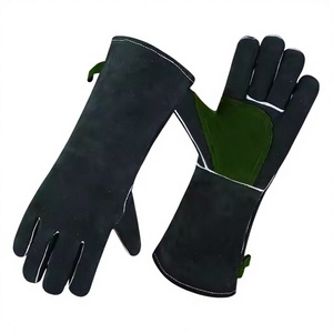 Guantes de Soldadura Reforzados de Piel de Vacuno, Resistentes, Industriales, de Seguridad, para Bomberos, Barbacoa, Anti-Vibración - Product Image 6