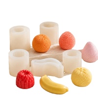 Moule en silicone 3D HY pour fruits et légumes, formes banane, framboise, concombre, maïs – Outils DIY pour chocolat, bougies, cire, plâtre, décoration de gâteaux