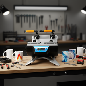 Máquina de Prensa de Calor de 280W con Pantalla LCD, Prensa de Sublimación de Doble Estación para Tazas de 11oz-15oz, Impresora Plana Semiautomática Mecánica - Product Image 2