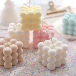 Cubo 3D quadrato bolla stampo per dolci stampo per candele fai-da-te sapone ornamento stampo per cera